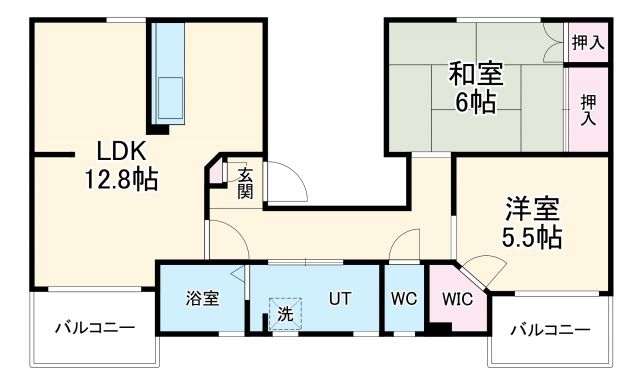 愛知県稲沢市梅須賀町江向（マンション）の賃貸物件の間取り