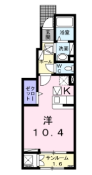 刈谷市東刈谷町のアパートの間取り