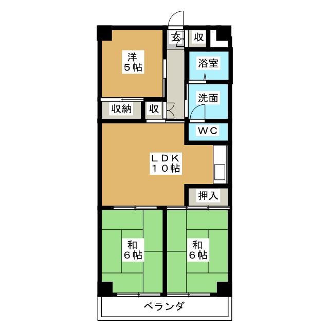 明正雅ハイツの間取り