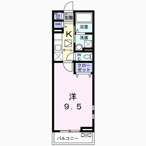 泉佐野市高松北のアパートの間取り