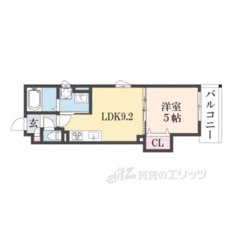 交野市郡津のアパートの間取り