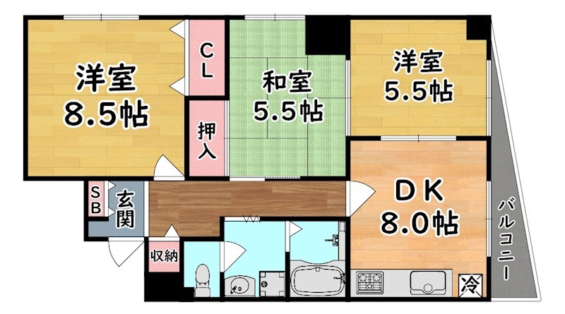 ハイマート王子公園の間取り