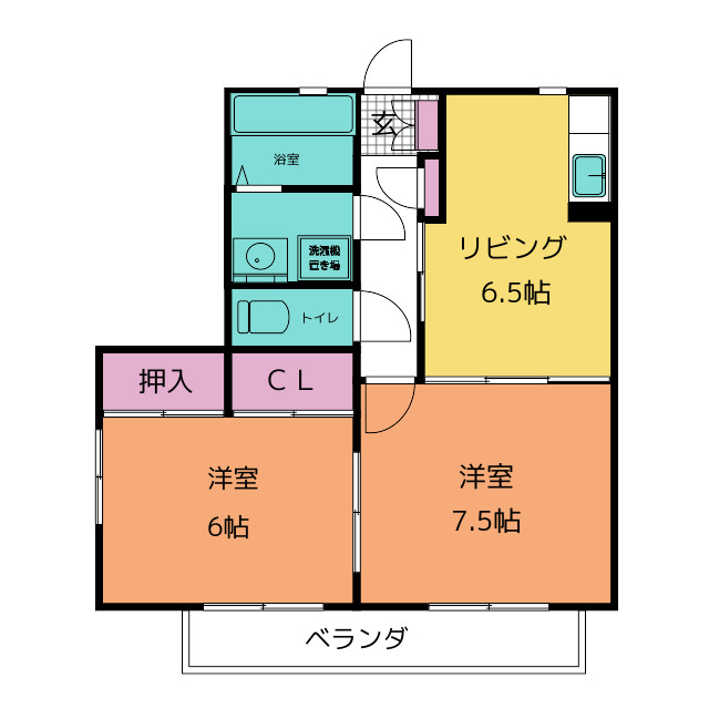 桜道コートＡの間取り