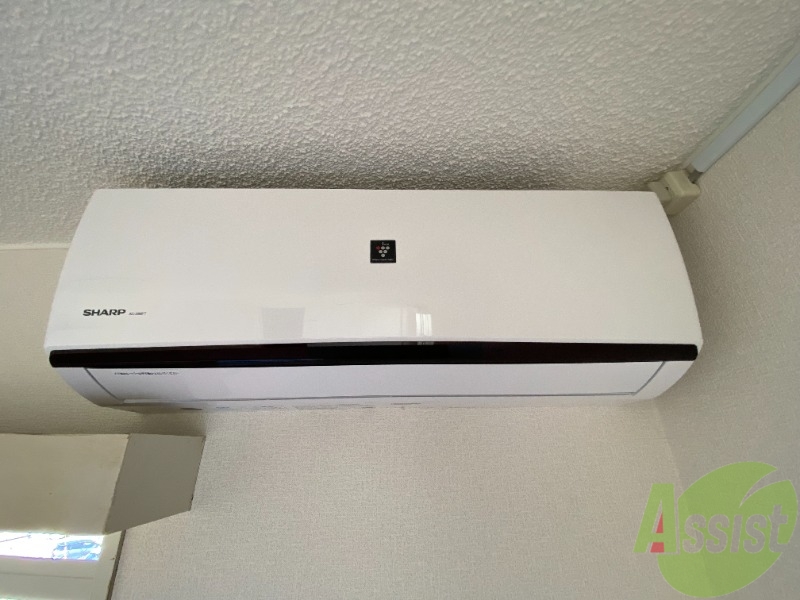 その他設備　エアコンが付いていました。寒暖対策もバッチリです。