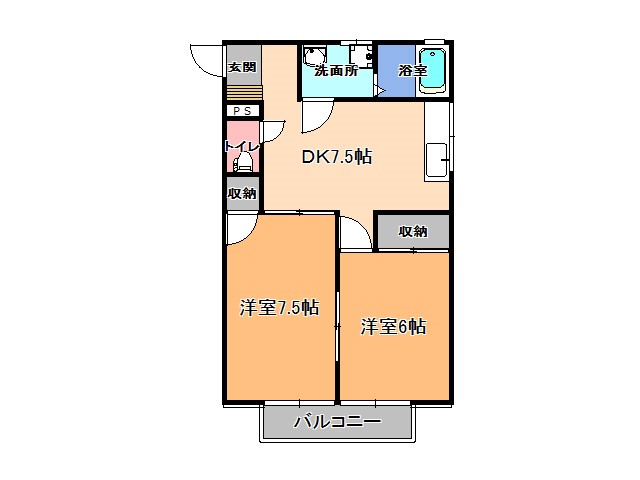 コーポ玉田の間取り