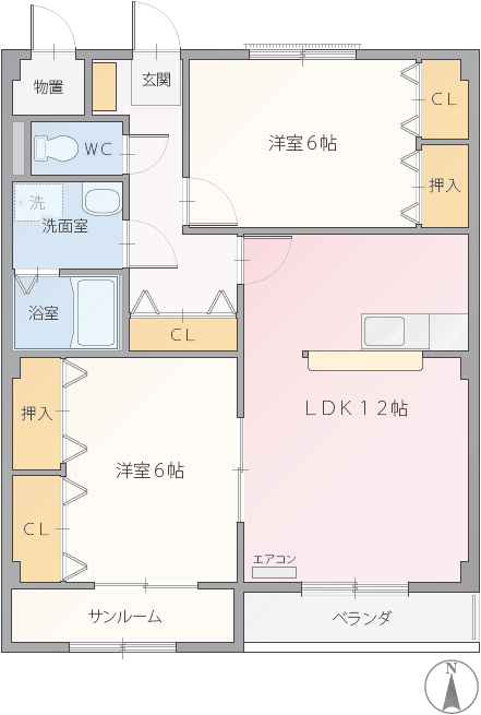 エスポワール西開発の間取り