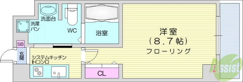 エルスタンザ仙台八幡の間取り