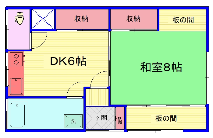 北区滝野川のアパートの間取り