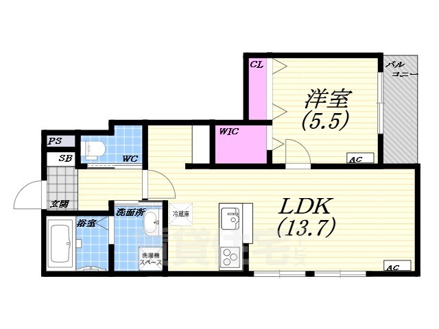 Lien甲子園口北町の間取り