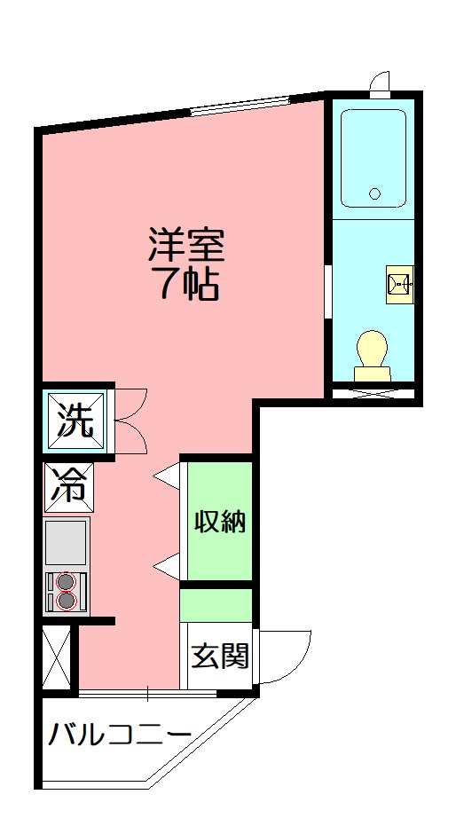 鎌倉市由比ガ浜のアパートの間取り