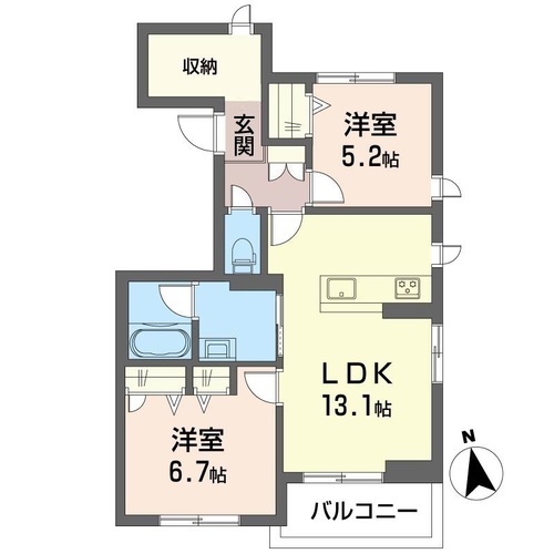 ソレイユ東菅野の間取り