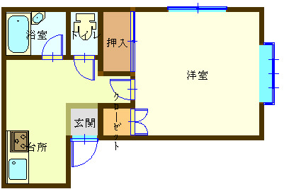 ハイツ悠の間取り