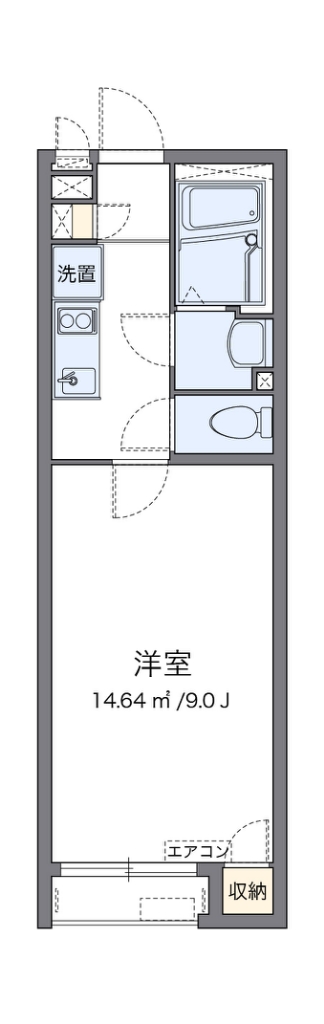 クレイノＨｉｒｏｐａｌａｃｅIIIの間取り