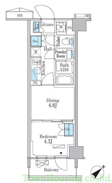 品川区南大井のマンションの間取り