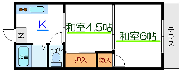 江東区東砂のアパートの間取り