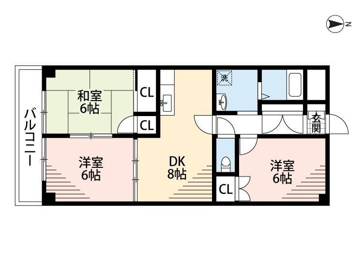 大新ヒルズ西馬橋の間取り