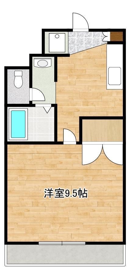 熊本市中央区坪井のマンションの間取り