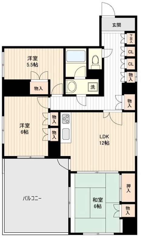 東京都文京区千駄木２（マンション）の賃貸物件の間取り