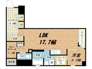 アーバンフラッツ瓦町の間取り