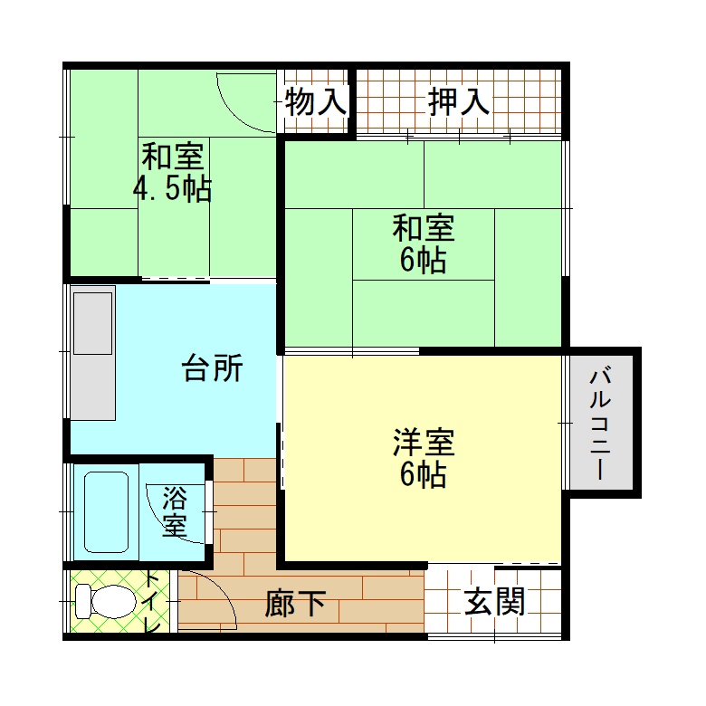 吉田アパートの間取り