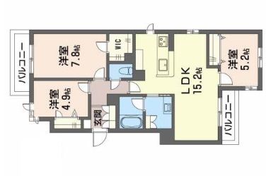 大阪市阿倍野区橋本町のマンションの間取り