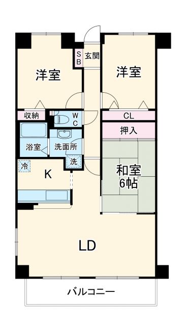 セレブコート蜆塚の間取り