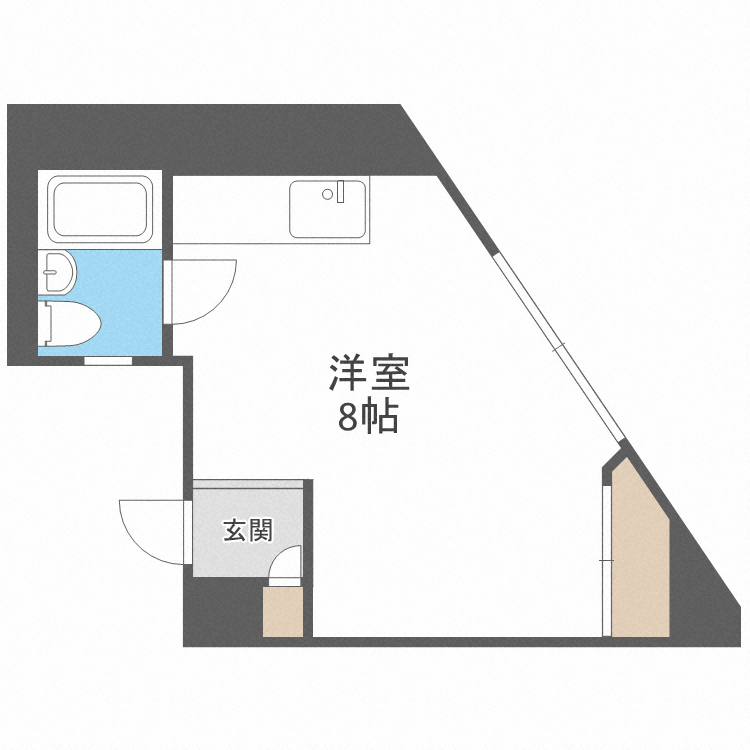 札幌市中央区北一条西のマンションの間取り