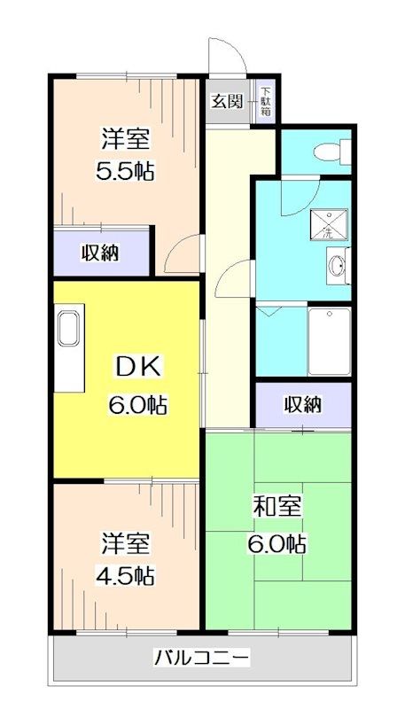 上砂パークマンションの間取り