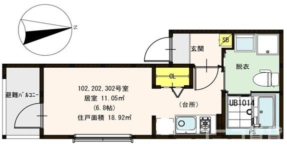 ハーモニーテラス町屋の間取り