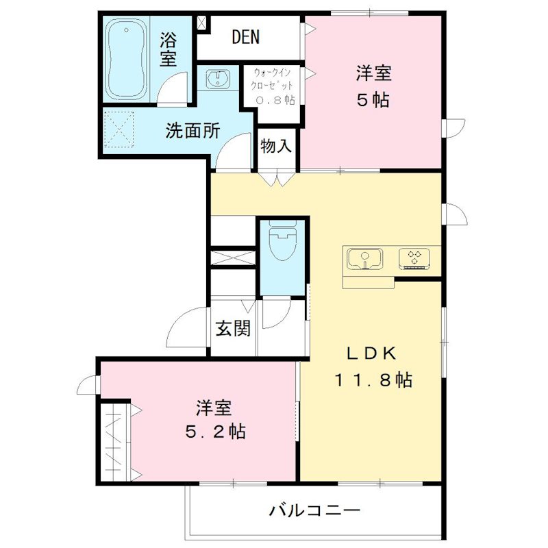 川崎市川崎区藤崎のマンションの間取り