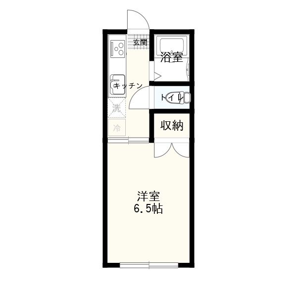 仙台市青葉区桜ケ丘のアパートの間取り