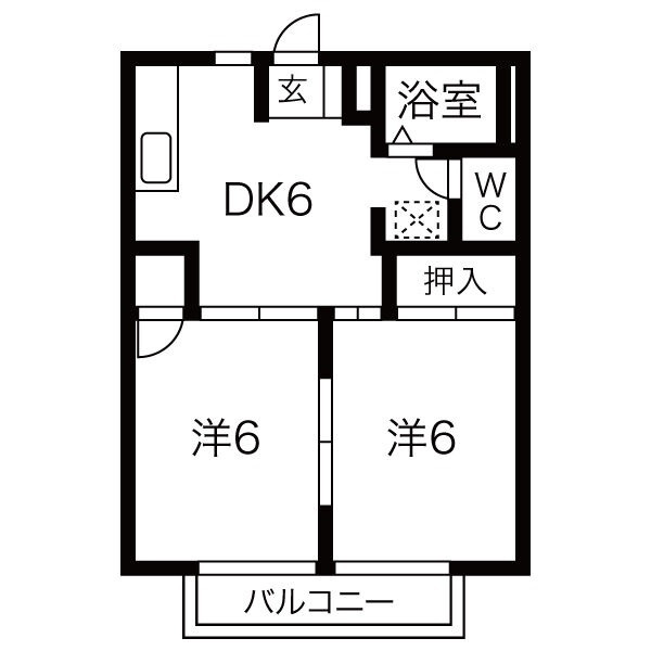 タウニーＮｏ．５の間取り