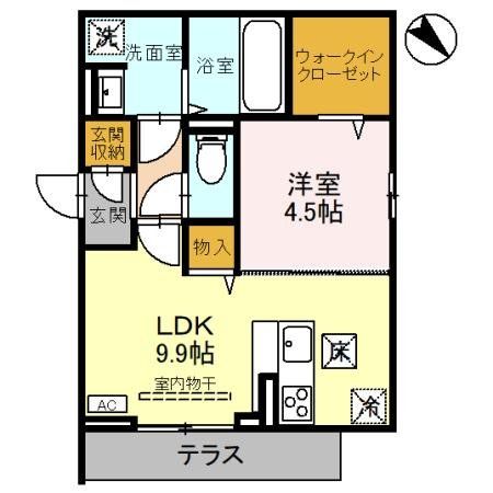 【上尾市上町のアパートの間取り】