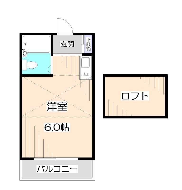 入間市大字下藤沢のアパートの間取り