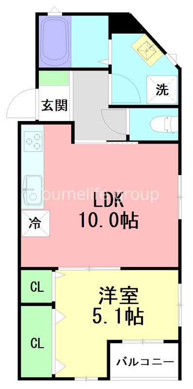 伊勢原市伊勢原のアパートの間取り