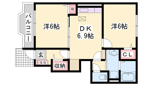 ミル　エストレアCの間取り