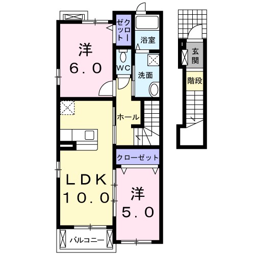 クァイエット　リブＢの間取り