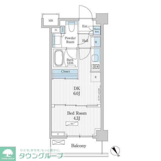 パークアクシス門前仲町テラスの間取り