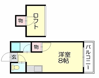 福岡市博多区金の隈のアパートの間取り