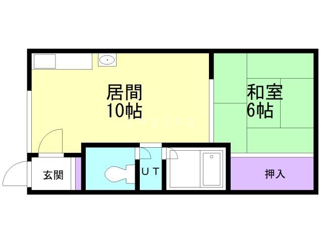 北広島市稲穂町東のアパートの間取り