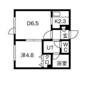 札幌市白石区北郷一条のアパートの間取り