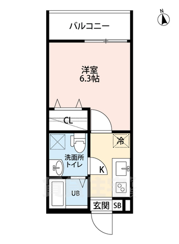 名古屋市中川区東中島町のアパートの間取り