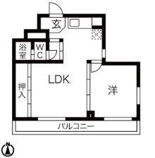 大阪市中央区内平野町のマンションの間取り