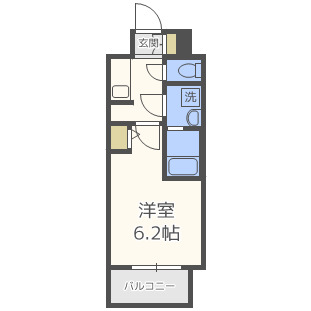 S-RESIDENCE南堀江の間取り