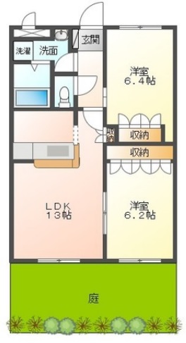 【小田原市中里のマンションの間取り】