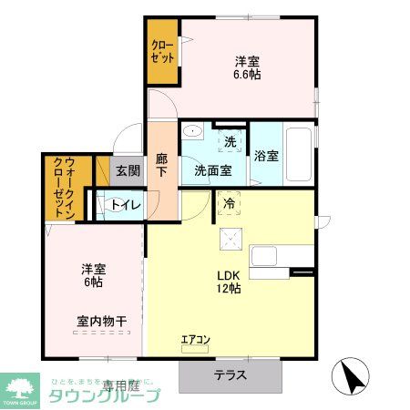 秩父市金室町のアパートの間取り