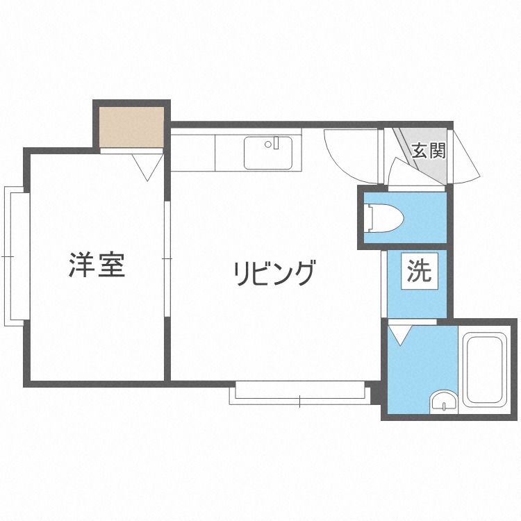 札幌市南区澄川三条のアパートの間取り