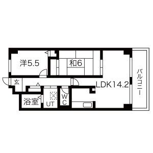 京都市南区吉祥院九条町のマンションの間取り