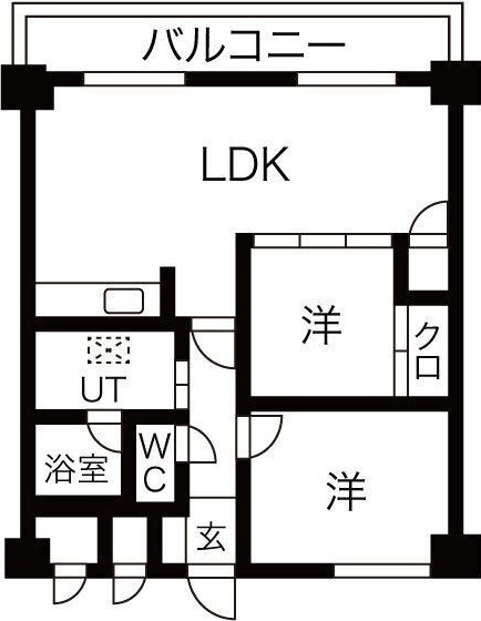 札幌市南区澄川二条のマンションの間取り