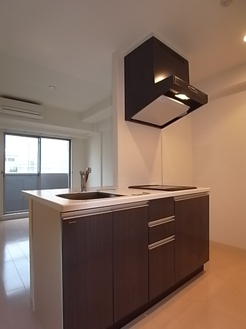 キッチン　カウンターキッチンのシステムキッチン